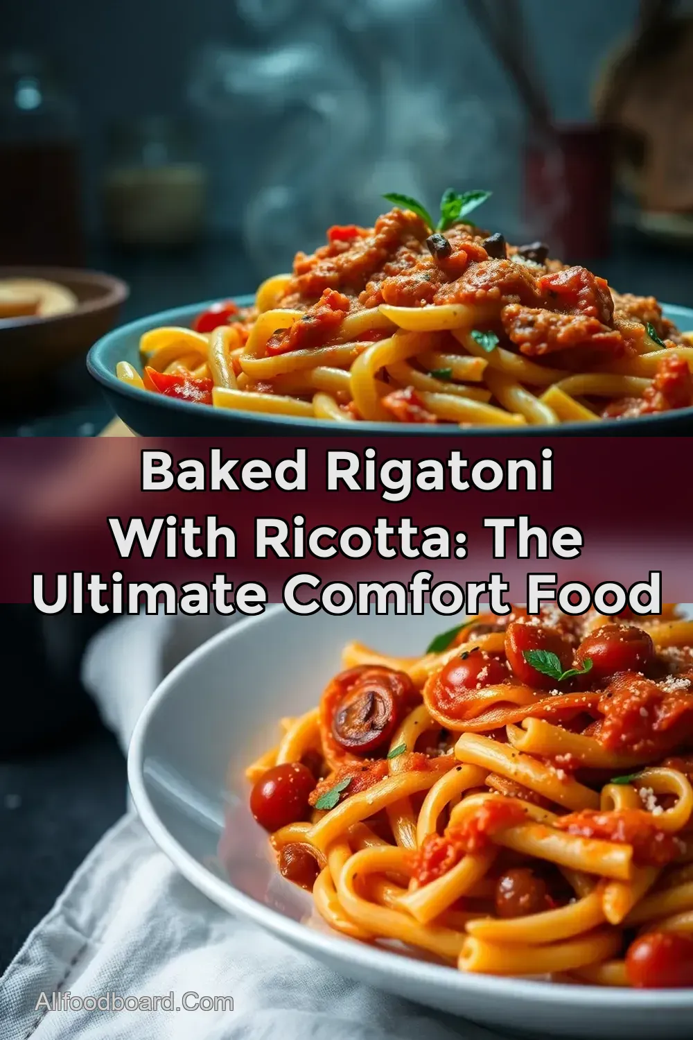 Baked Rigatoni with Ricotta: The Ultimate Comfort Food : PIN FOR LATER Baked Rigatoni with Ricotta: The Ultimate Comfort Food