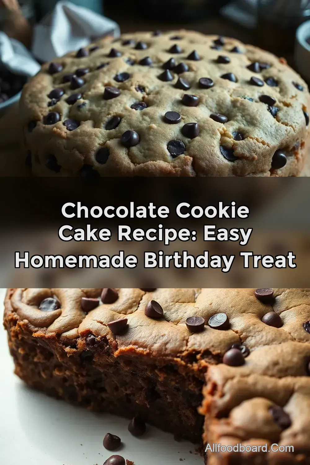 Chocolate Cookie Cake Recipe: Easy Homemade Birthday Treat : PIN FOR LATER Chocolate Cookie Cake Recipe: Easy Homemade Birthday Treat