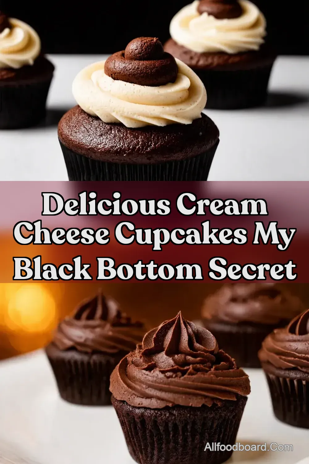Black Bottom Cupcakes Chocolate Cheesecake Heaven - All…
