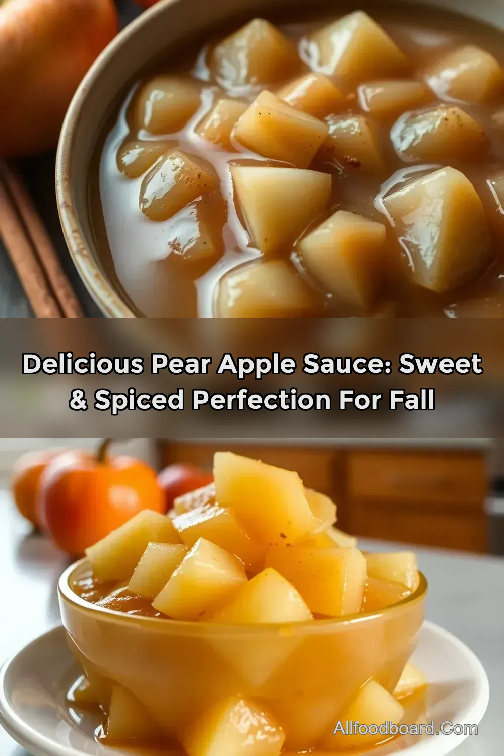 Delightfully Sweet Pear Apple Sauce with Cinnamon - A Fall…