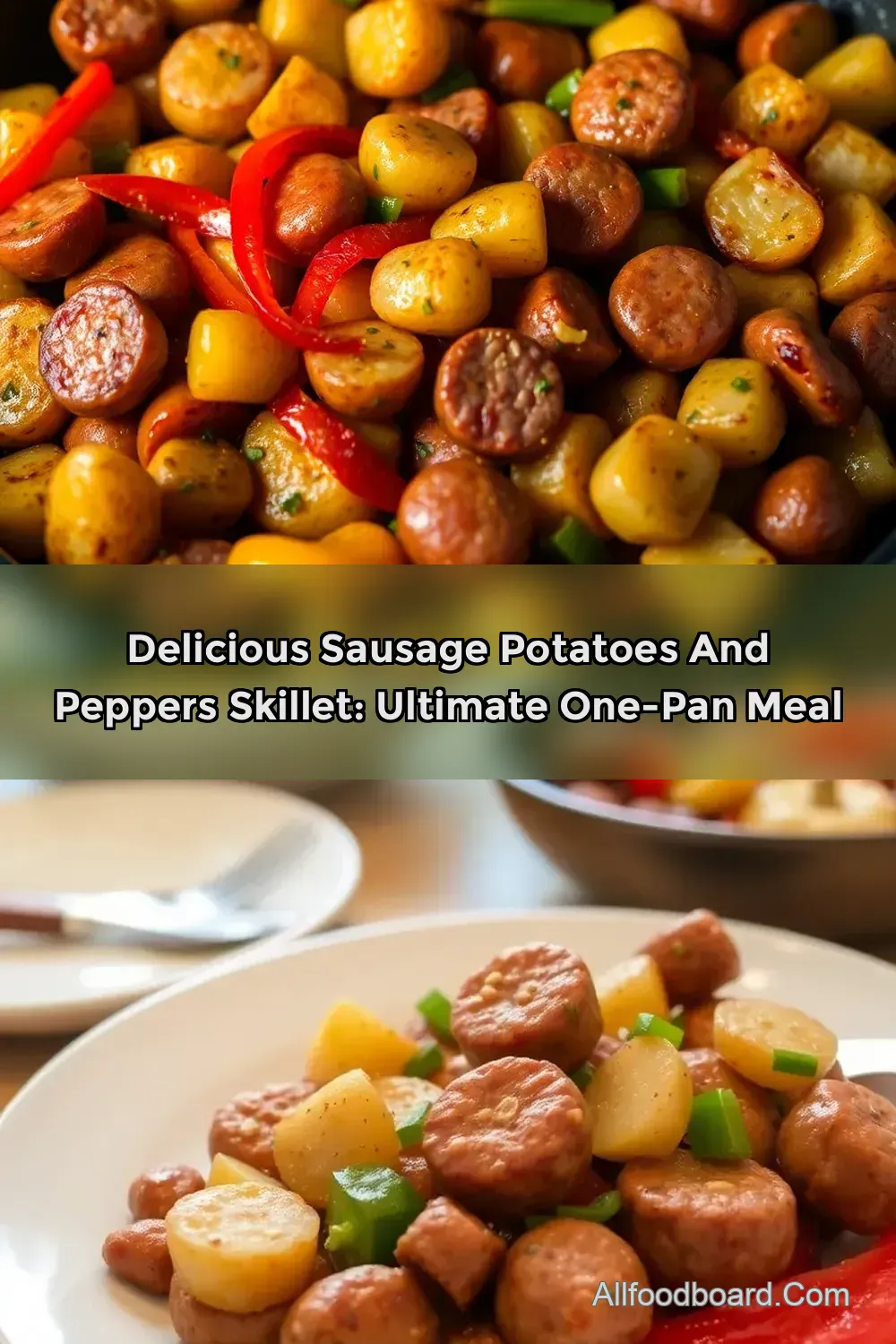 Easy & Flavorful Sausage Potatoes and Peppers Skillet: A…