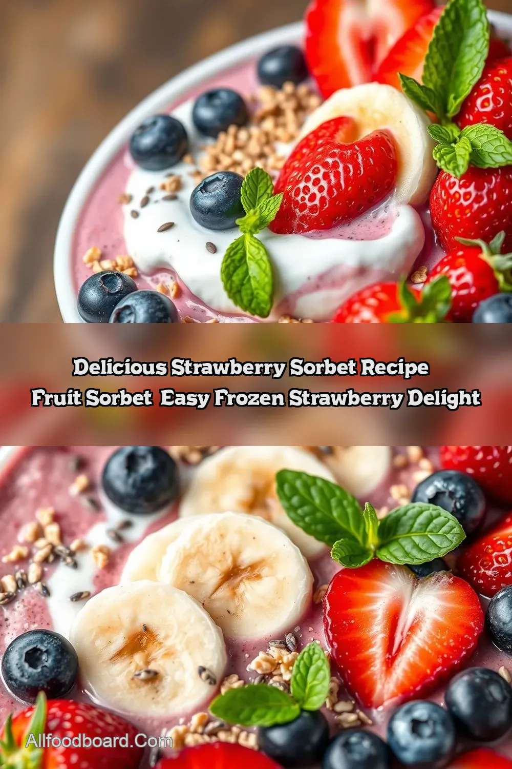 Strawberry Bliss Smoothie Bowl with Frozen Strawberries –…