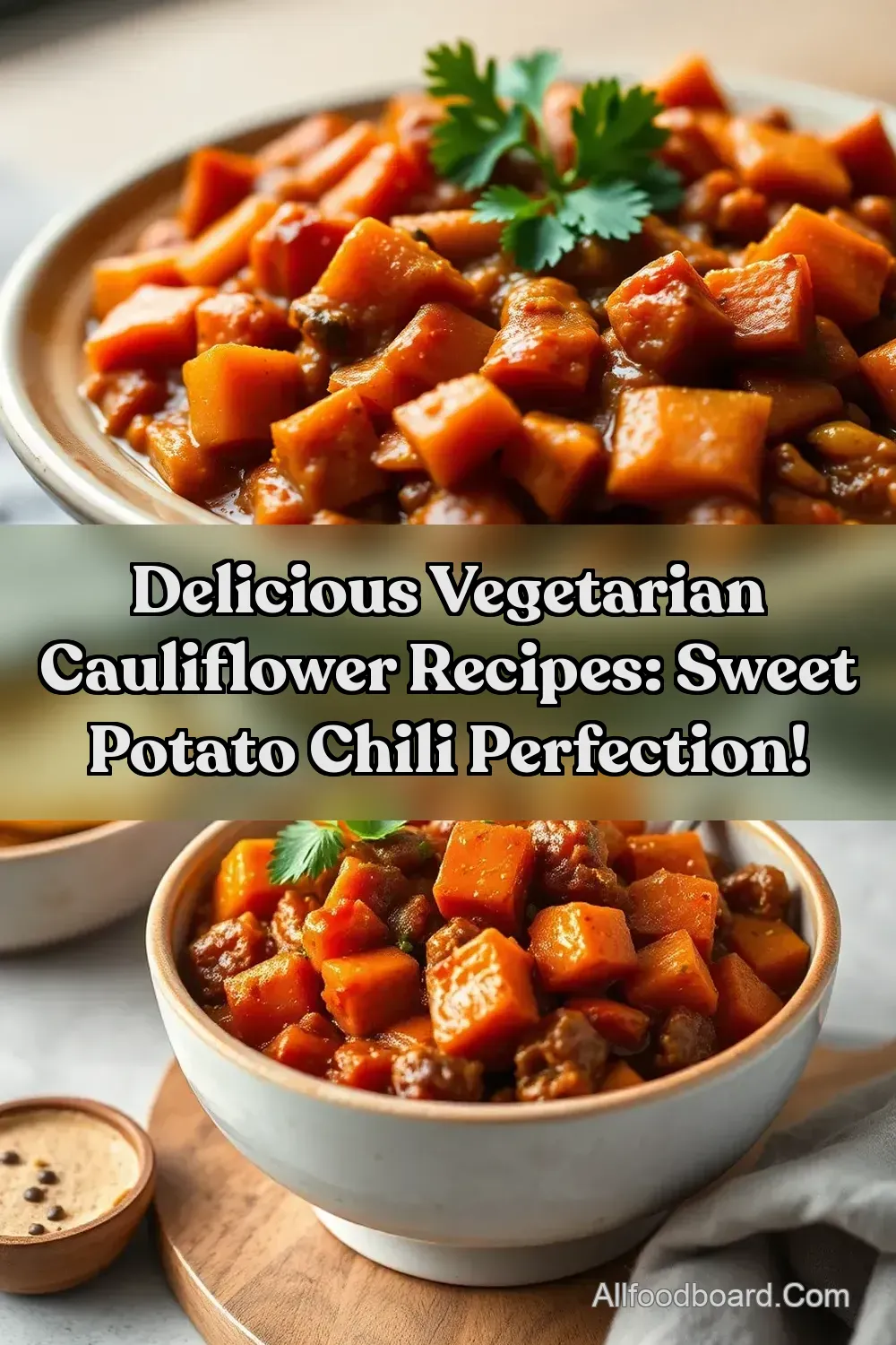 Delicious Vegetarian Cauliflower Recipes: Sweet Potato Chili Perfection!