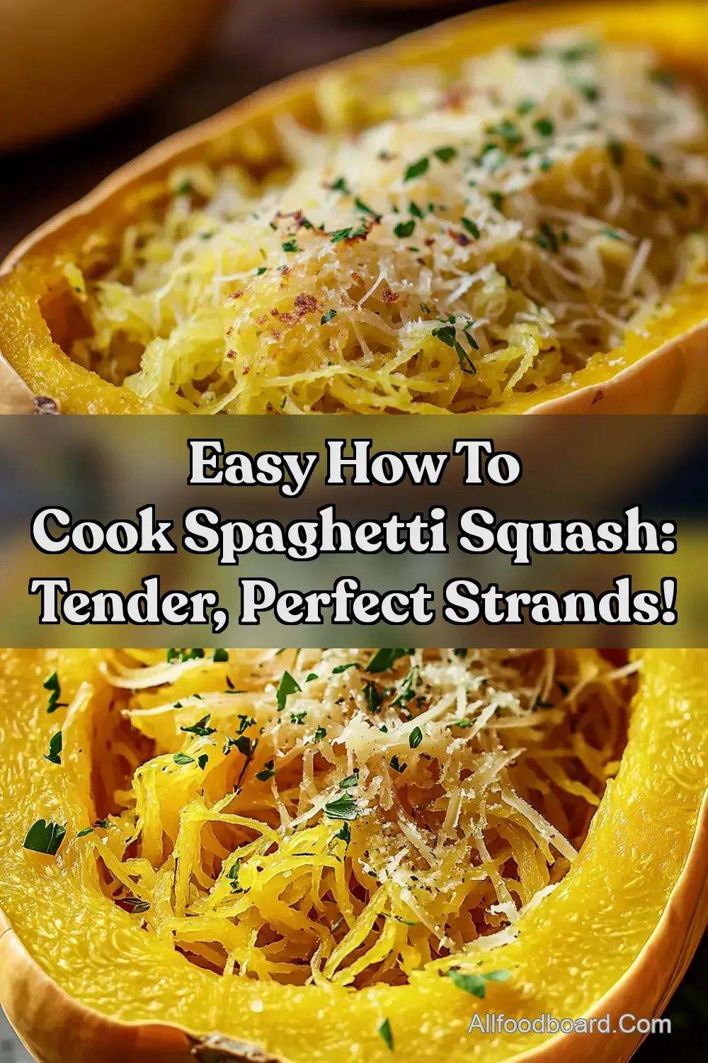 Easy How to Cook Spaghetti Squash: Tender Perfect Strands! : PIN FOR LATER Easy How to Cook Spaghetti Squash: Tender Perfect Strands!