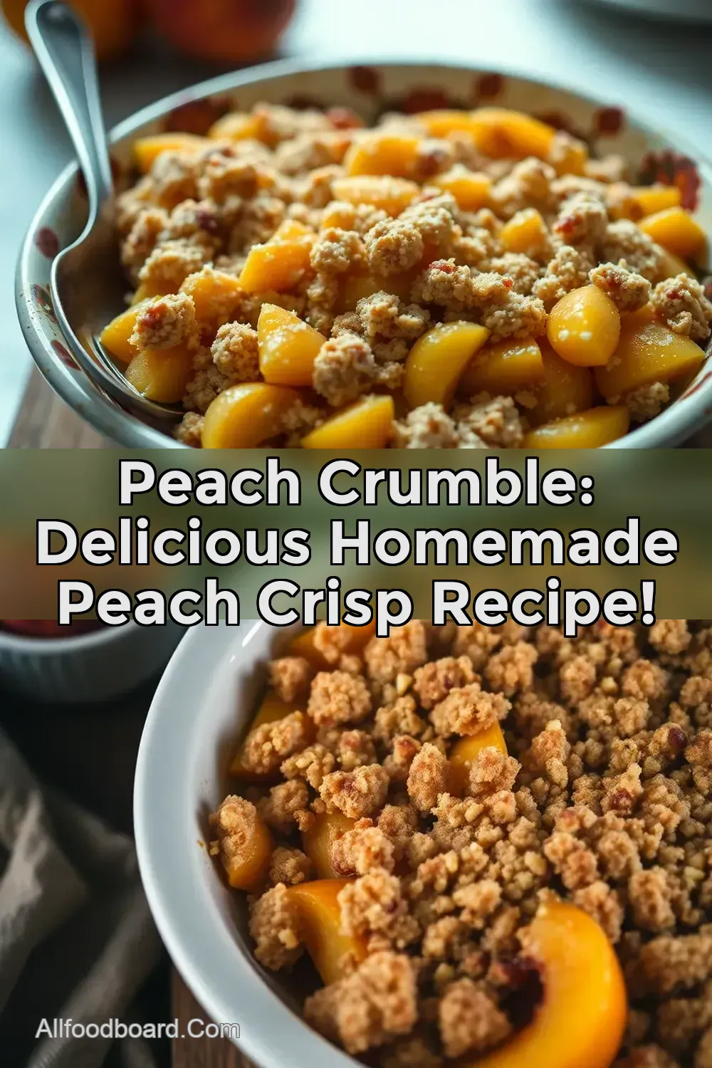 Peach Crumble: Delicious Homemade Peach Crisp Recipe! : PIN FOR LATER Peach Crumble: Delicious Homemade Peach Crisp Recipe!