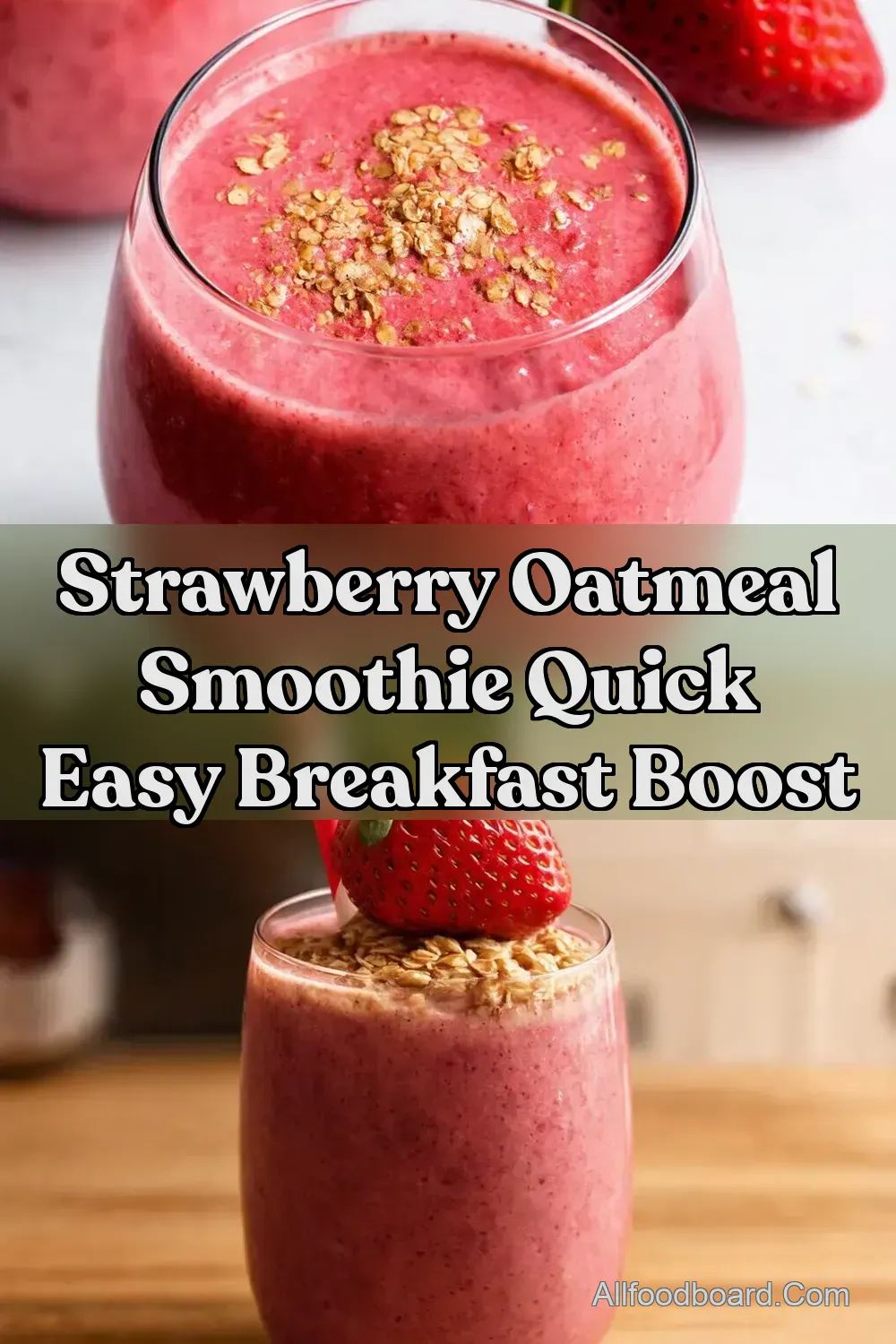 Strawberry Oatmeal Breakfast Smoothie My 5Min Sunrise Boost