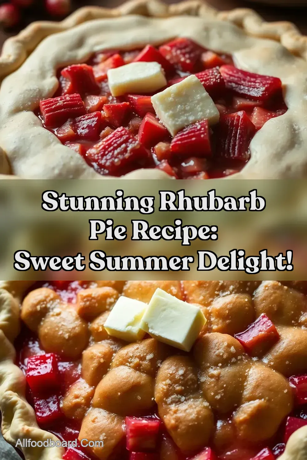 Stunning Rhubarb Pie Recipe: Sweet Summer Delight! : PIN FOR LATER Stunning Rhubarb Pie Recipe: Sweet Summer Delight!
