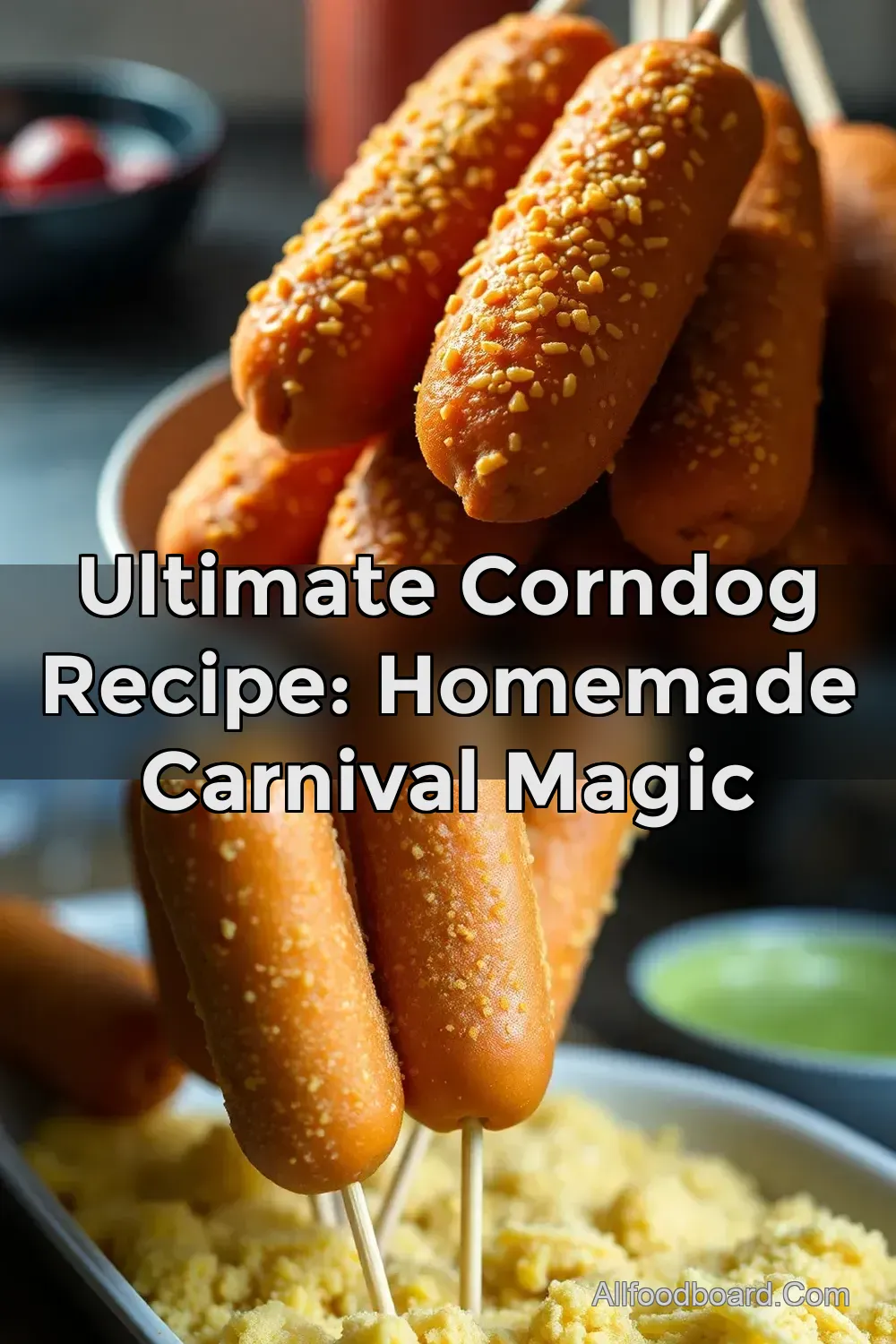 Ultimate Corndog Recipe: Homemade Carnival Magic : PIN FOR LATER Ultimate Corndog Recipe: Homemade Carnival Magic
