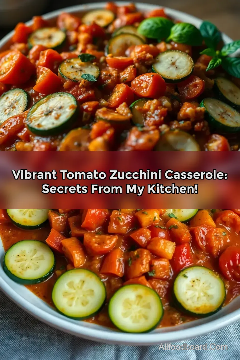 Vibrant Tomato Zucchini Casserole: Secrets from My Kitchen! : PIN FOR LATER Vibrant Tomato Zucchini Casserole: Secrets from My Kitchen!