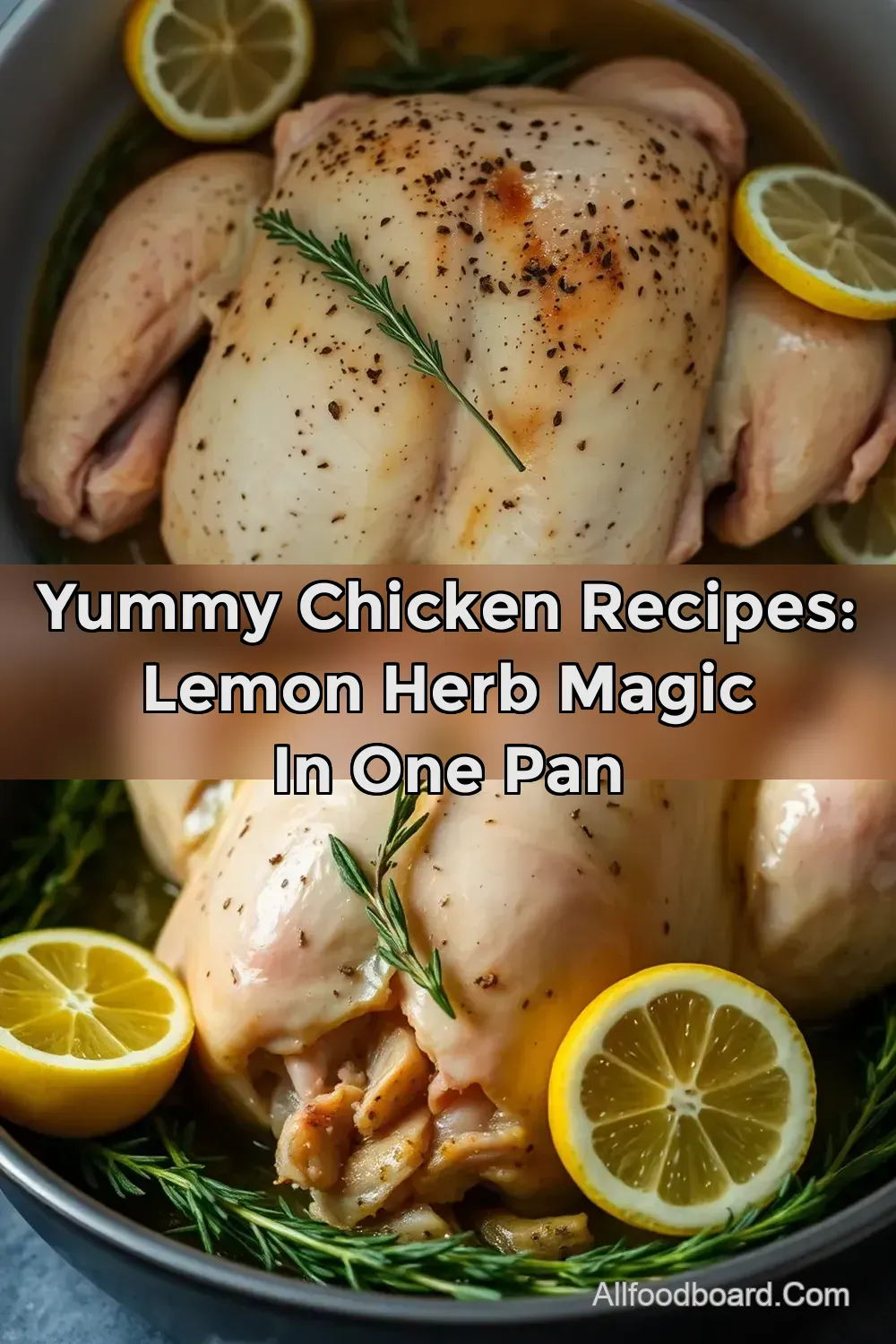 Yummy Chicken Recipes: Lemon Herb Magic in One Pan : PIN FOR LATER Yummy Chicken Recipes: Lemon Herb Magic in One Pan