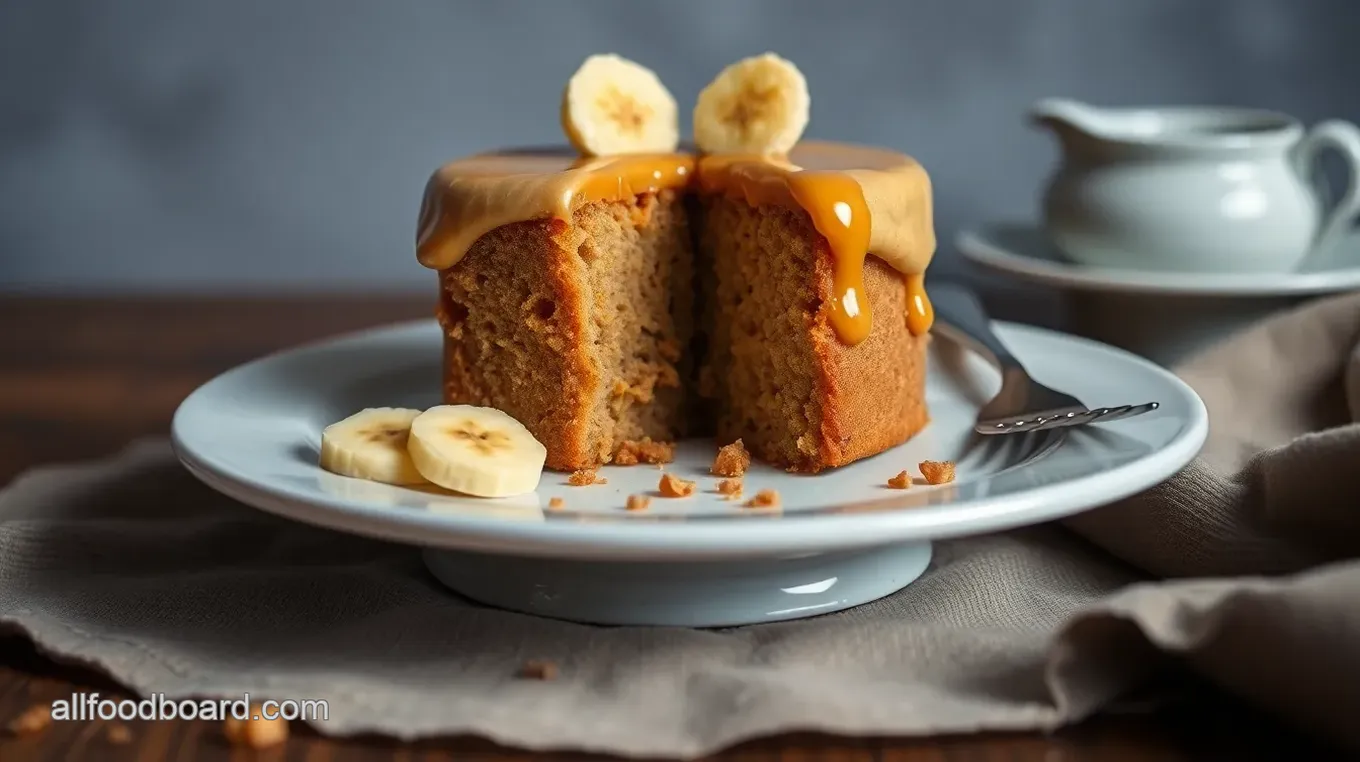 Banana Pecan Caramel Layer Cake