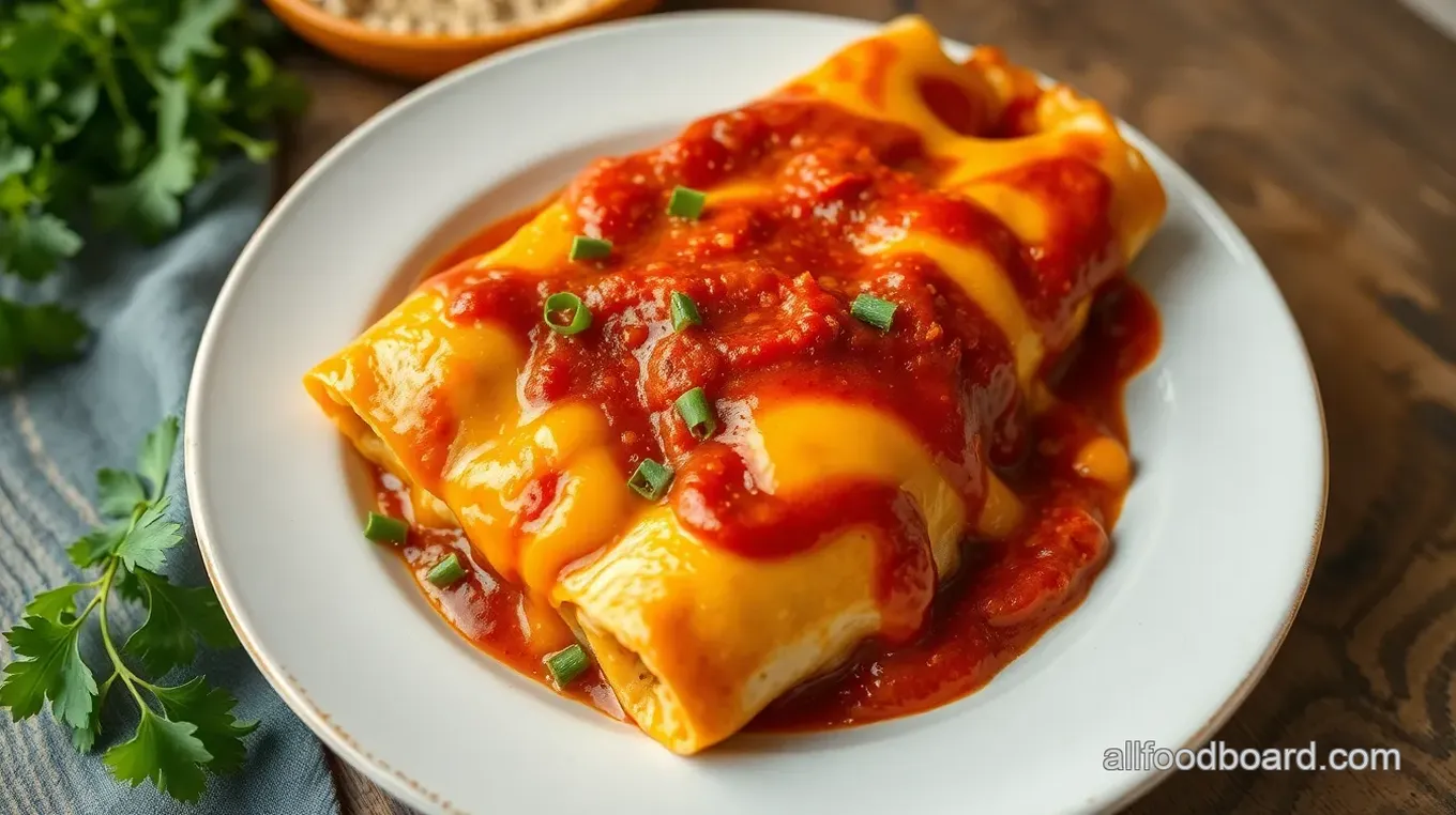 Cheesy Enchiladas with Cream of Mushroom Soup and Wolf Chile