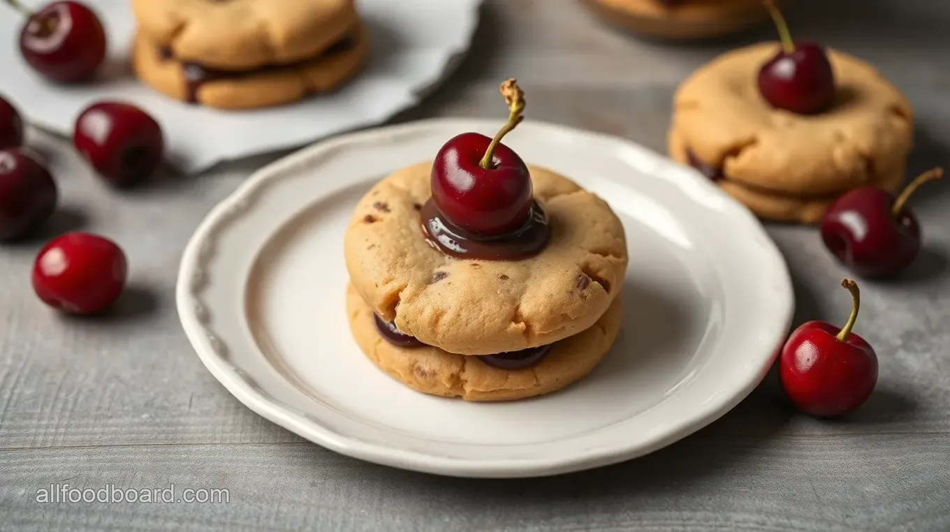 Cherry Chocolate Shortbread Cookies