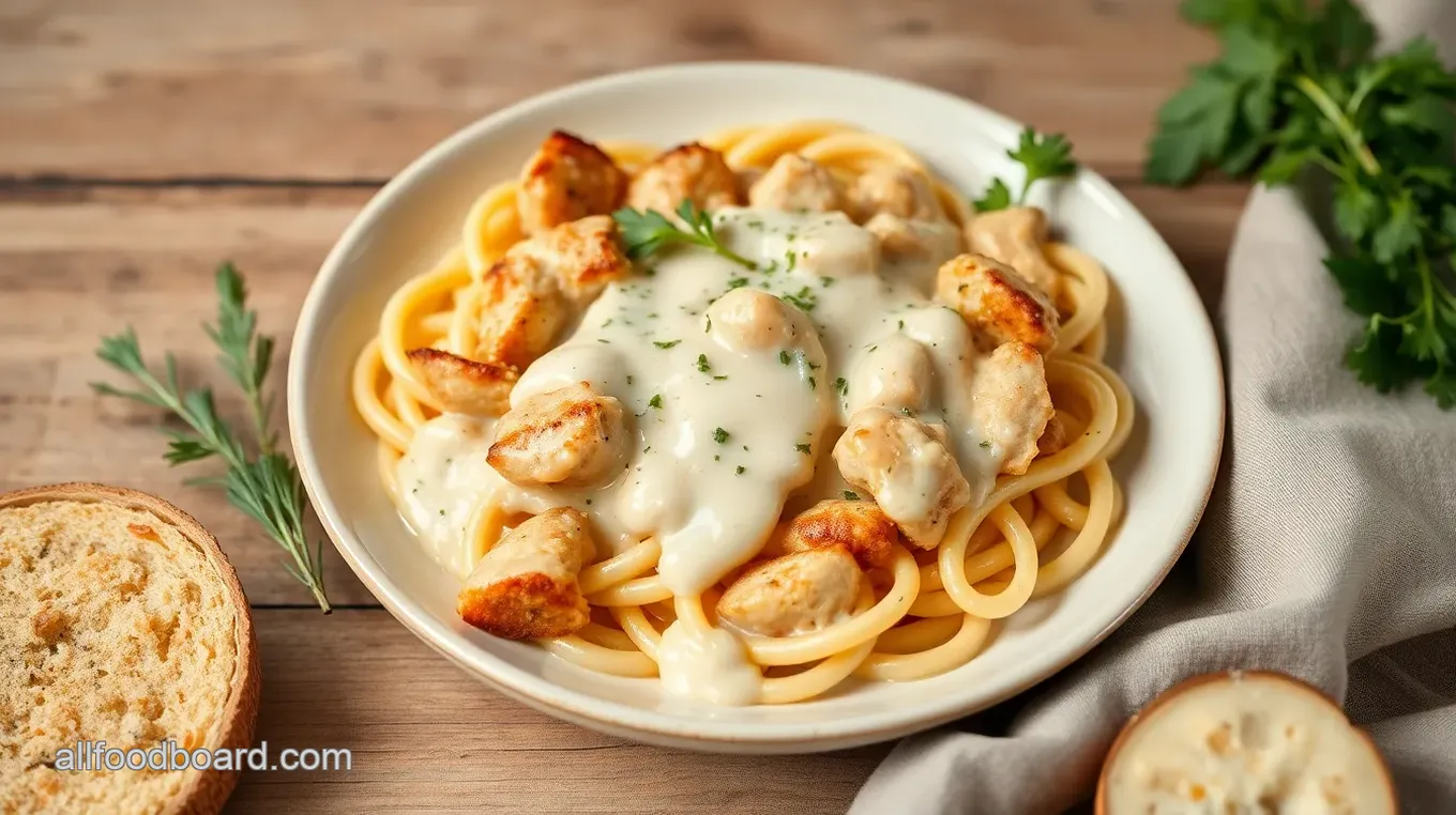 Garlic Parmesan Chicken Pasta Bake