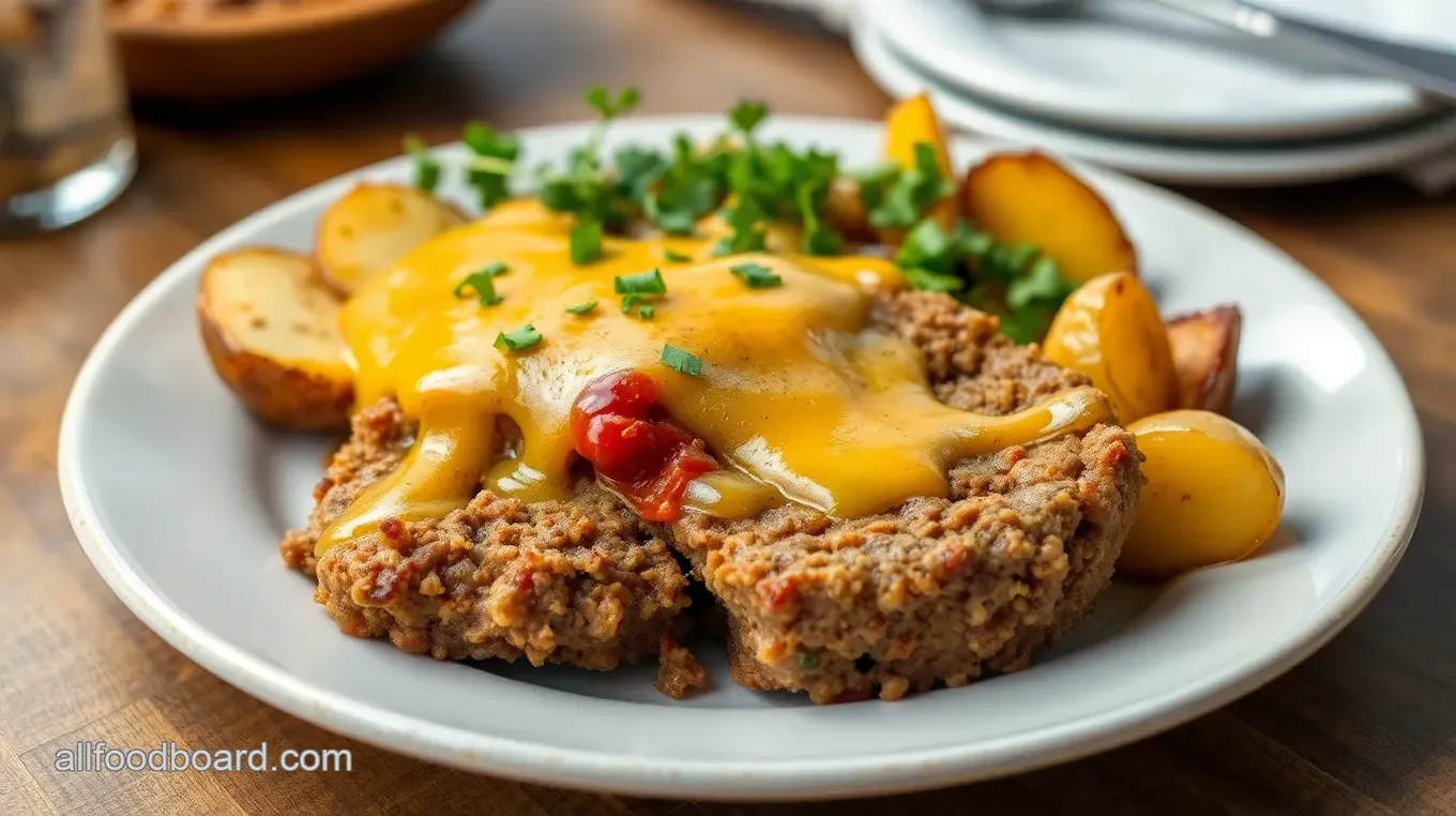 Cowboy Meatloaf and Potato Casserole