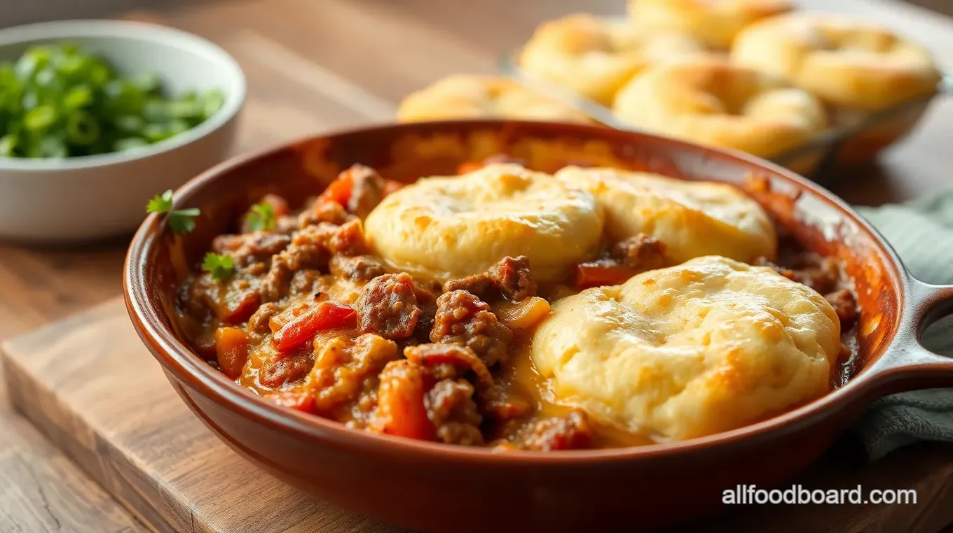 Sloppy Joe Biscuit Casserole