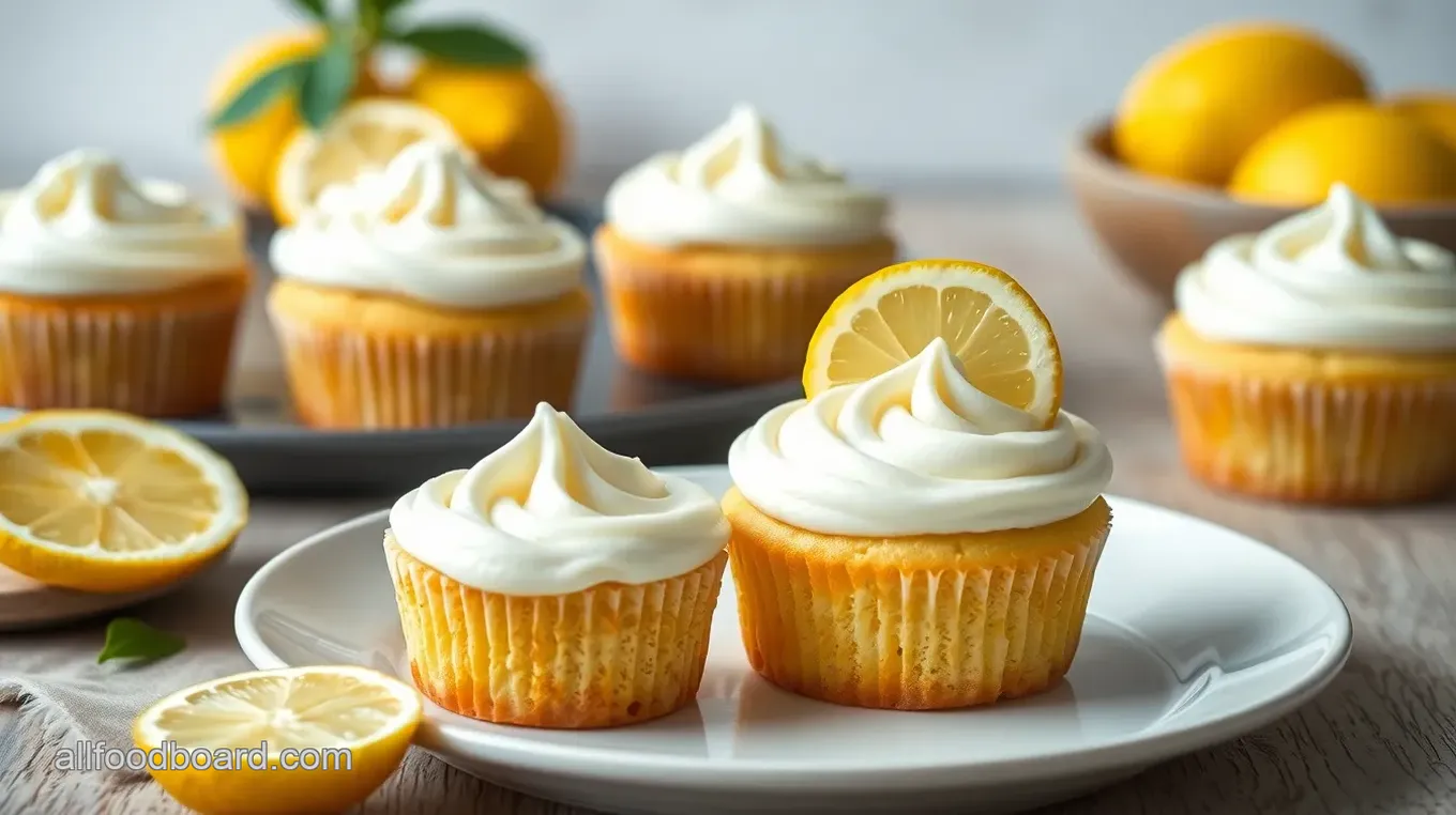 Lemon Cupcakes with Cream Cheese Frosting