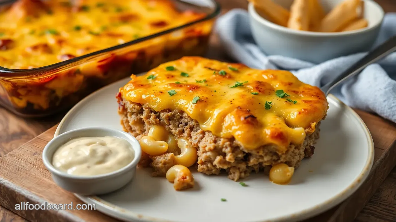 Mac and Cheese Meatloaf Casserole