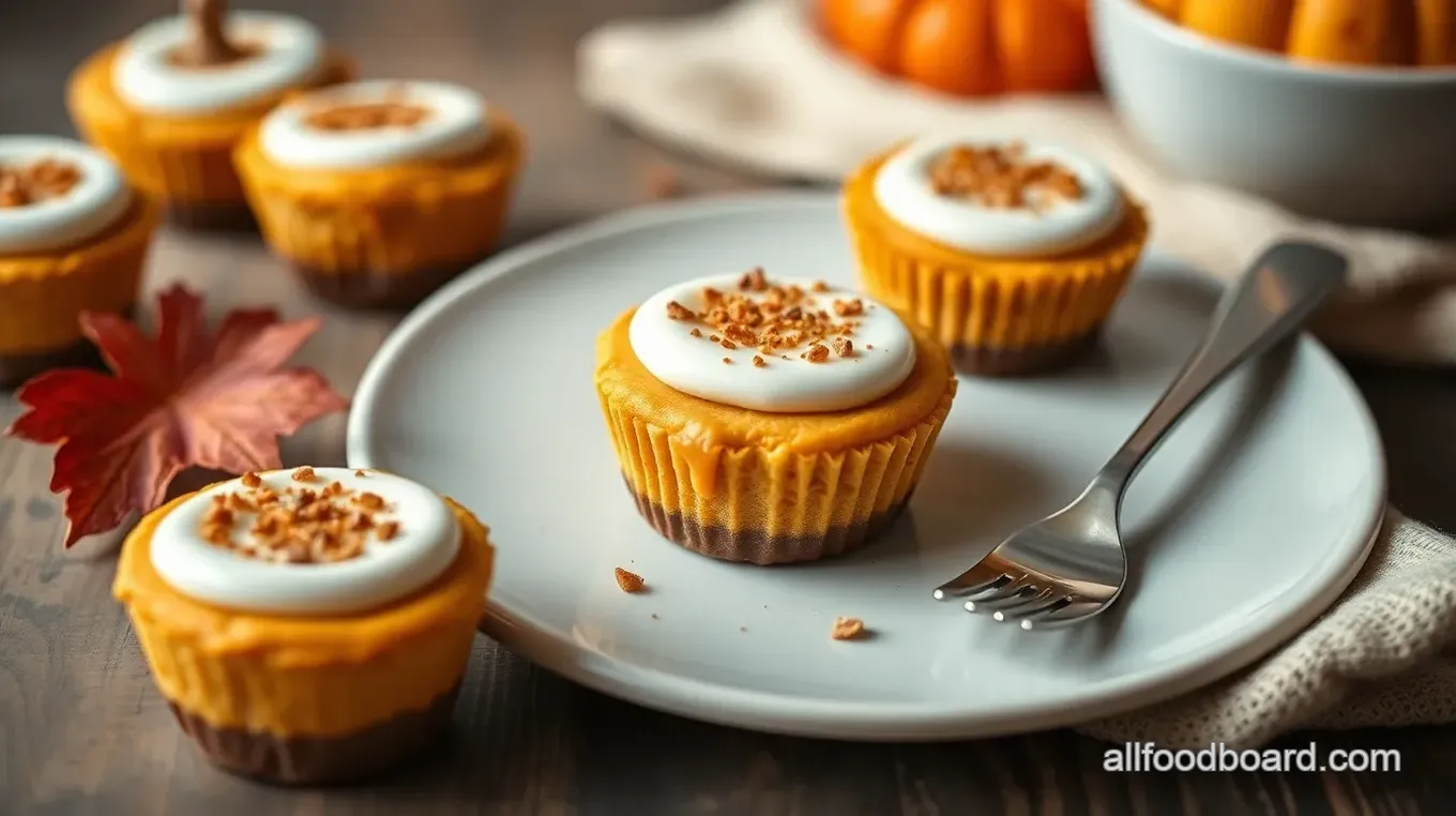 Mini Pumpkin Cheesecake Bites