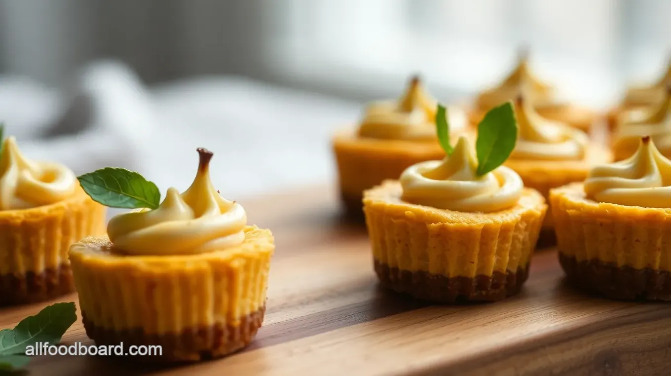 Mini Pumpkin Cheesecake Bites Treats