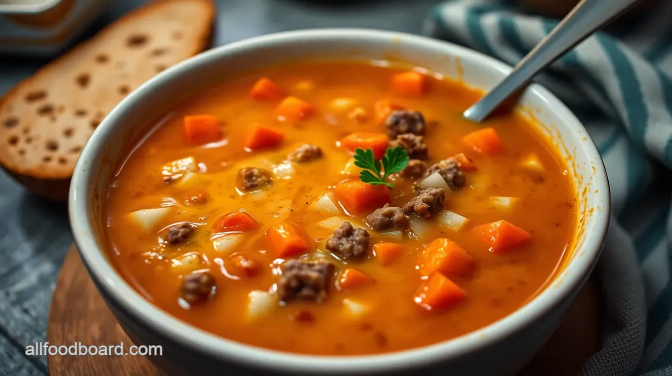 Cozy Cheeseburger Soup: A Hearty Family Favorite Cheeseburger Soup: Comfort in a Bowl