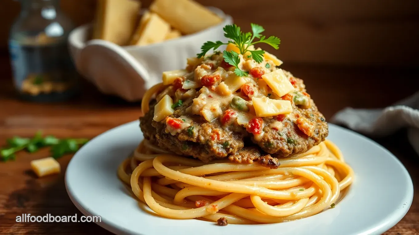 Cheesy Burger Pasta Delight