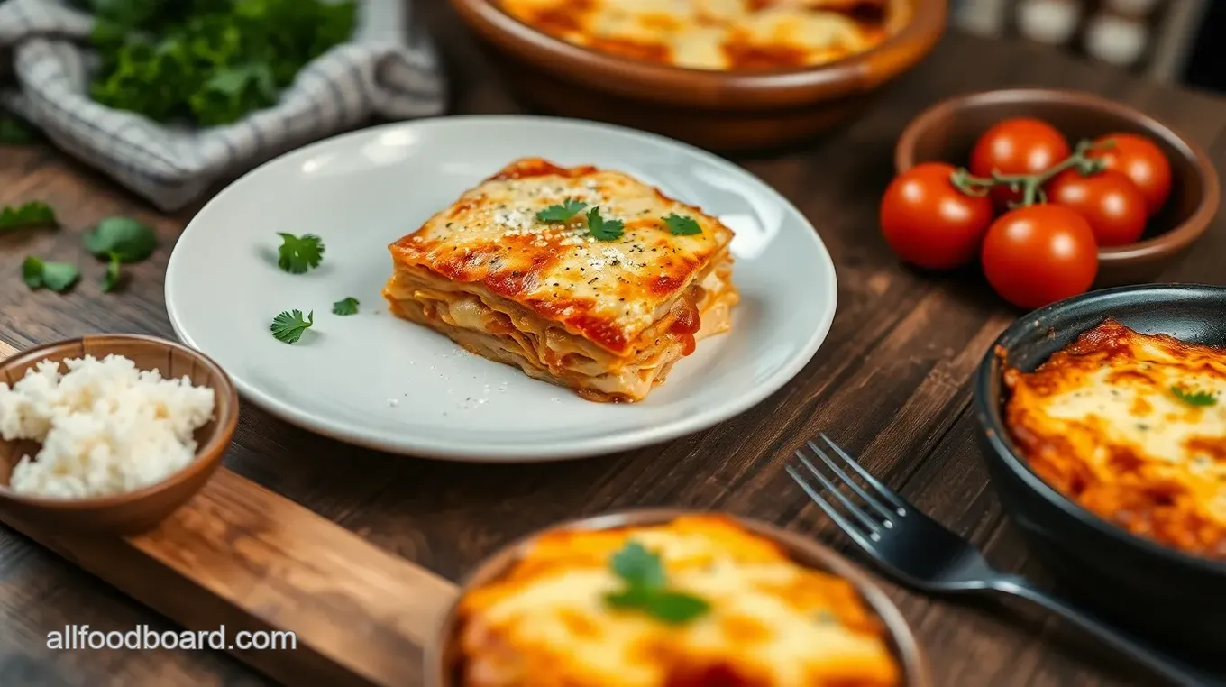 Cheesy Chicken Spinach Artichoke Lasagna