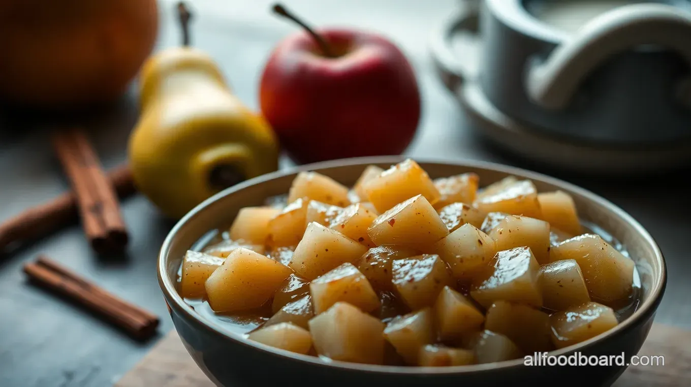 Delightfully Sweet Pear Apple Sauce with Cinnamon - A Fall Favorite Cinnamon-Spiced Pear Apple Sauce