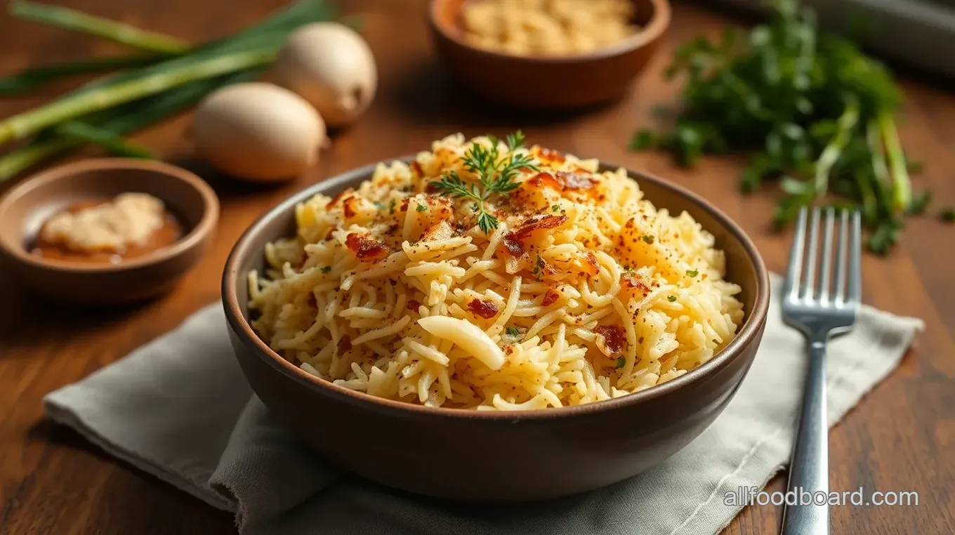 Comforting French Onion Rice Bake