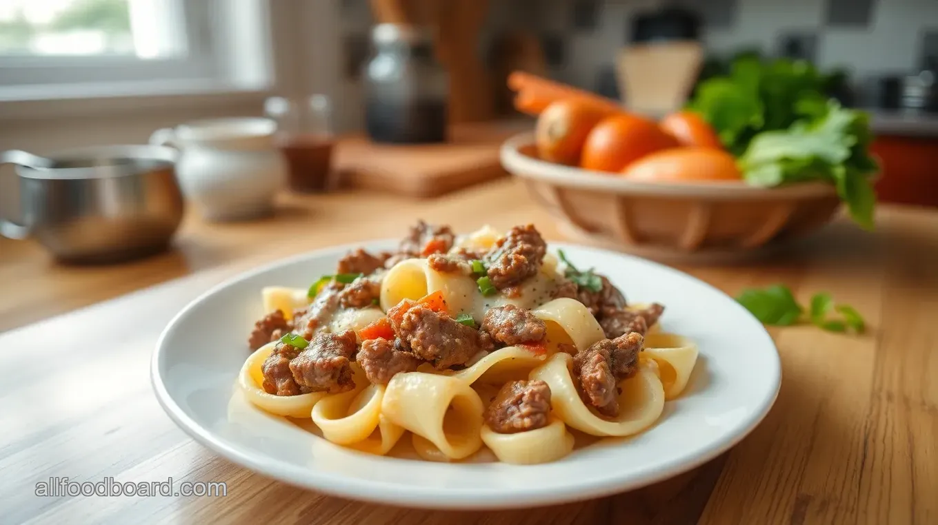 Philly Cheesesteak Tortellini Pasta