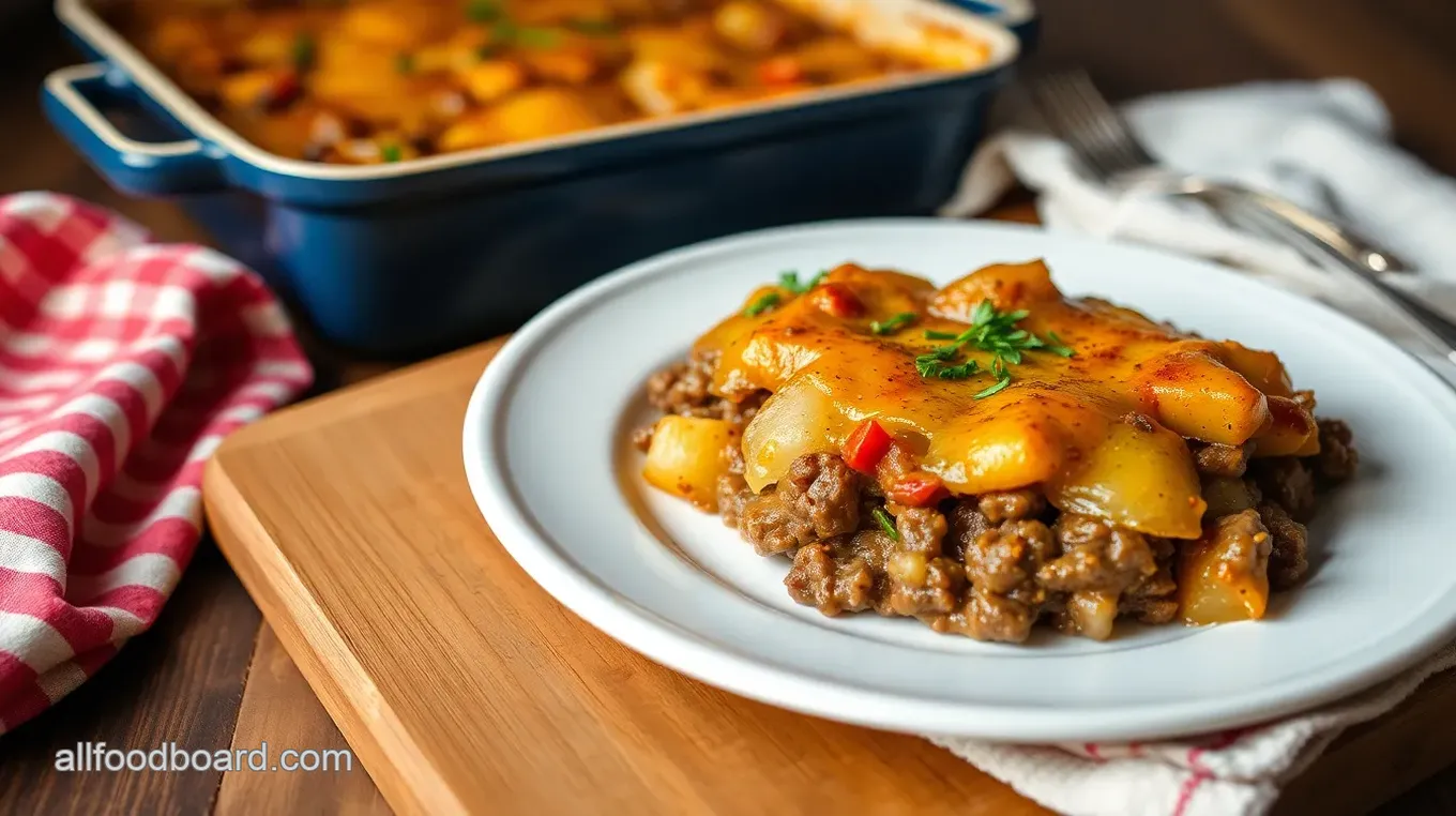 Cowboy Meatloaf & Potato Casserole Delight