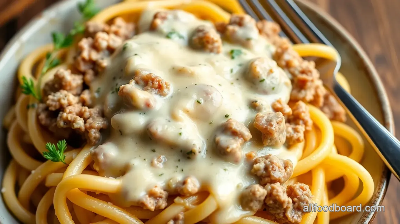 Ground Beef Alfredo