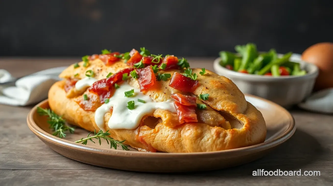 Delicious Chicken Bacon Ranch Stuffed Bread