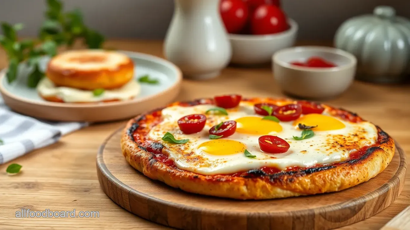 Delicious English Muffin Breakfast Pizza