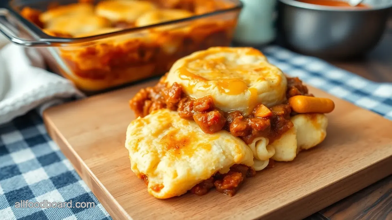 Bake Sloppy Joe Biscuit Casserole Delight