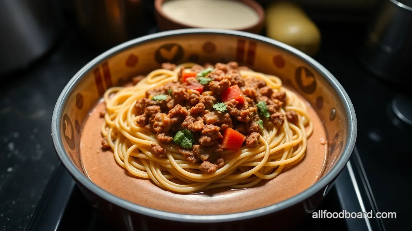 Easy One Pot Taco Spaghetti