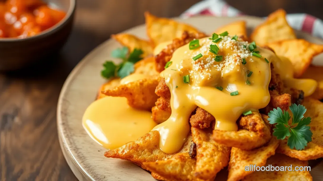 Fried Potato Nachos with Cheesy Delight