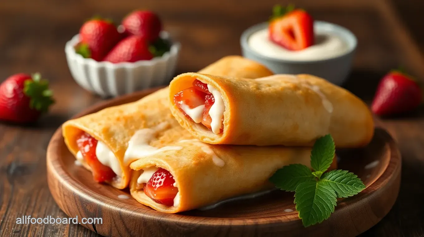 Strawberry Cheesecake Chimichangas