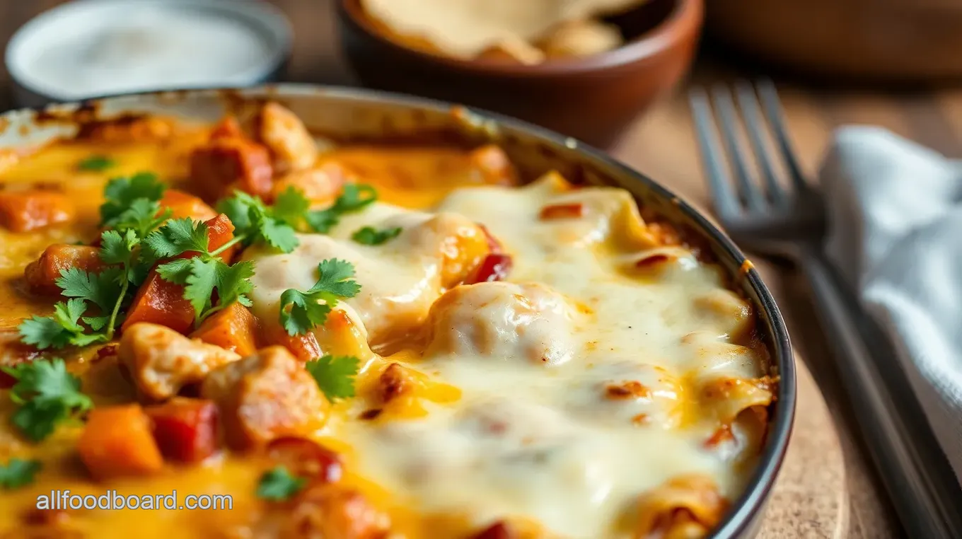 Hearty Chicken Fajita Casserole Delight