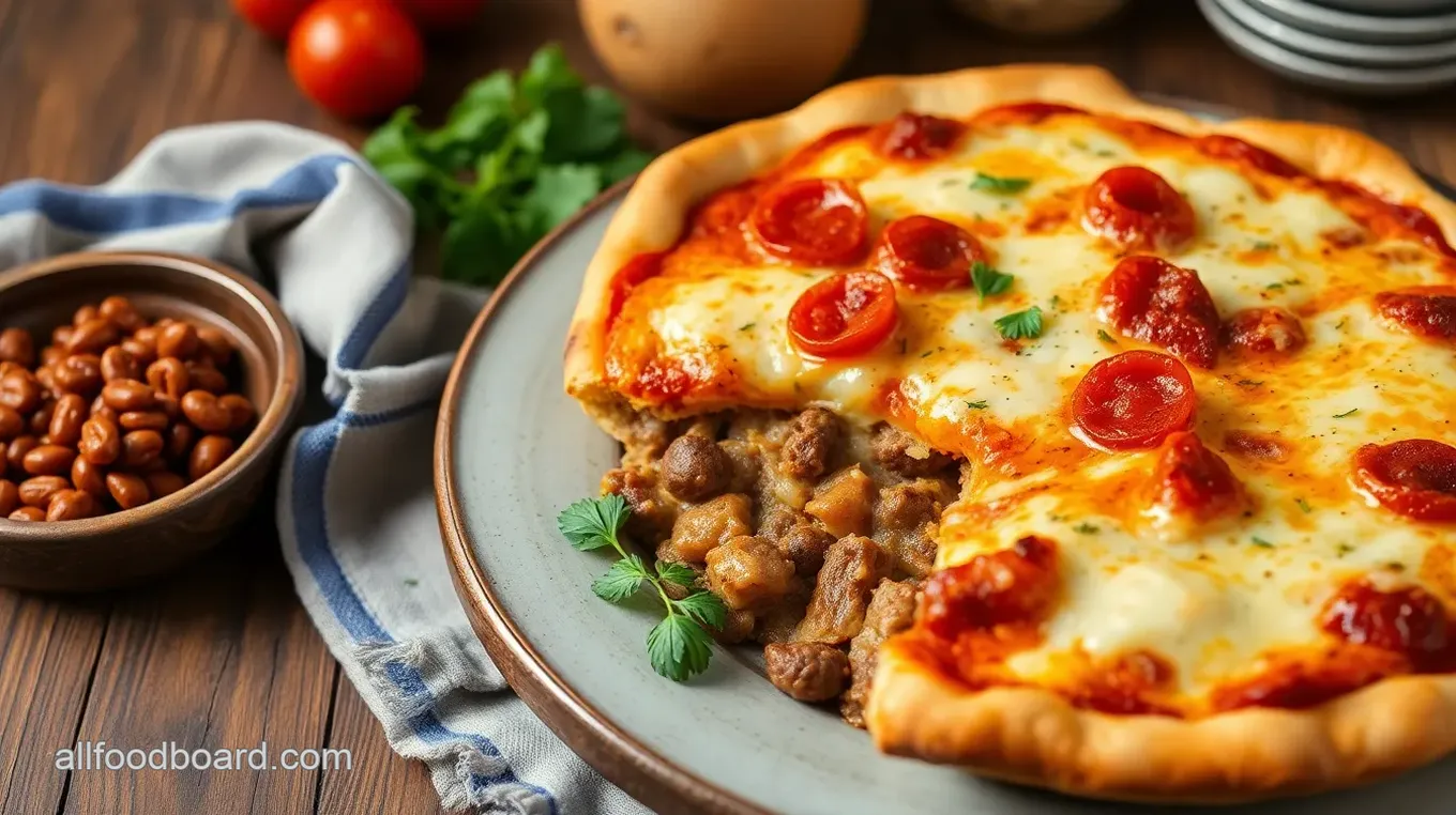 Hearty Meat Lovers Pizza Casserole