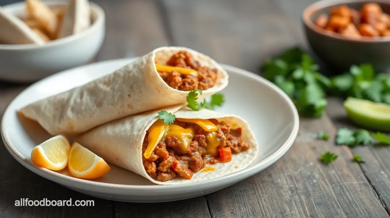 Hearty Nacho Cheese Beef Wrap Delight