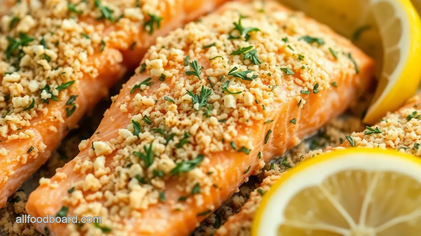 Herb-Crusted Baked Salmon with Zesty Lemon-Dill Sauce