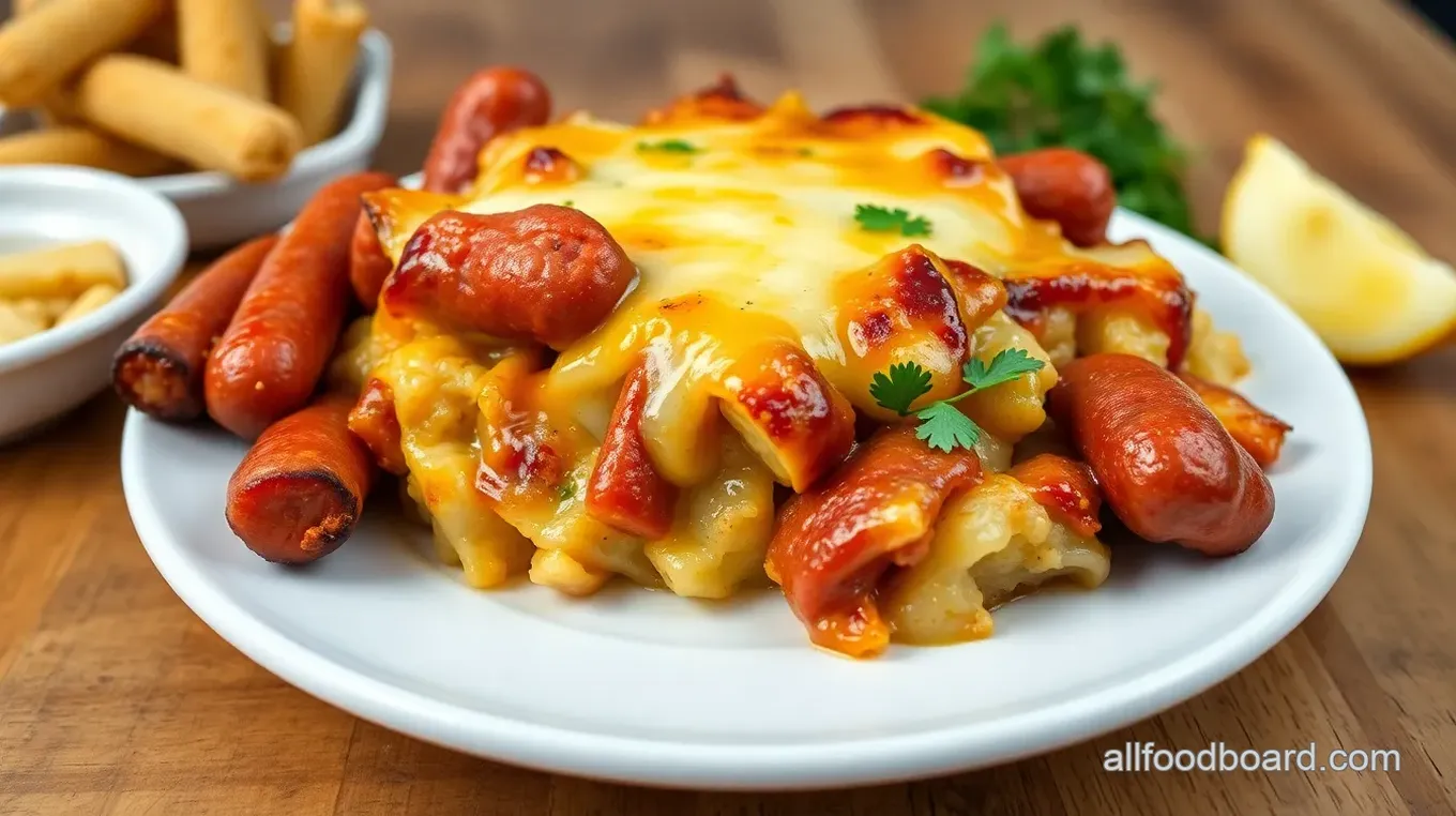 Kielbasa Sausage Cheesy Potato Casserole