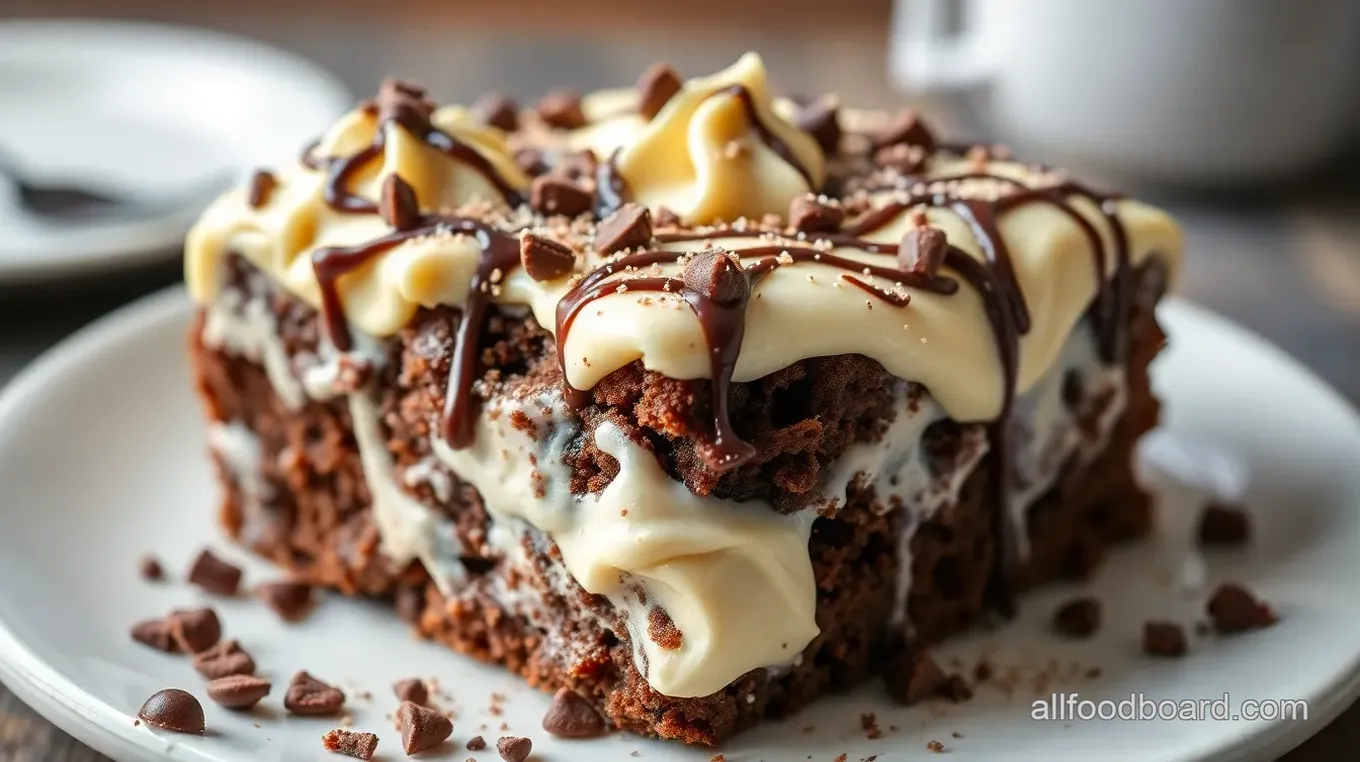 German Chocolate Poke Cake