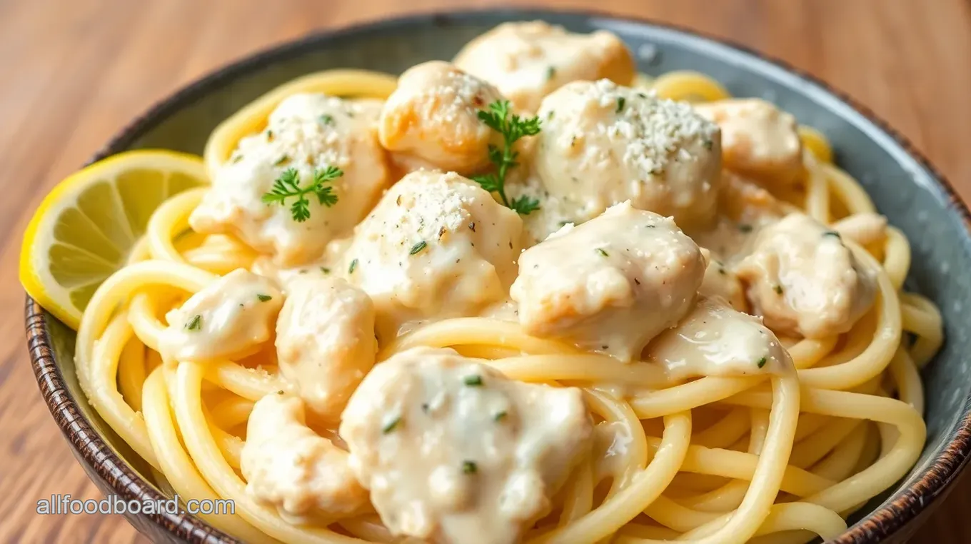 Cheesy Justalittlebite Chicken Alfredo