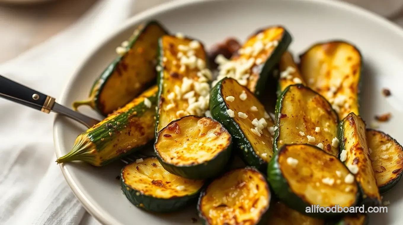 Roasted Zucchini with Garlic-Parmesan Goodness