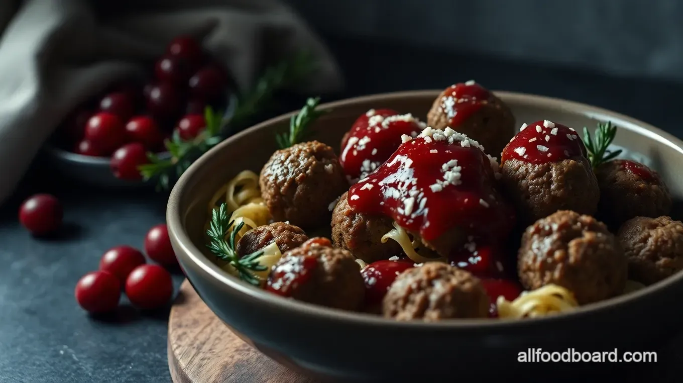 Easy Savory-Sweet Cranberry Sauce Meatballs: A Go-To Holiday Delight Savory-Sweet Cranberry Sauce Meatballs