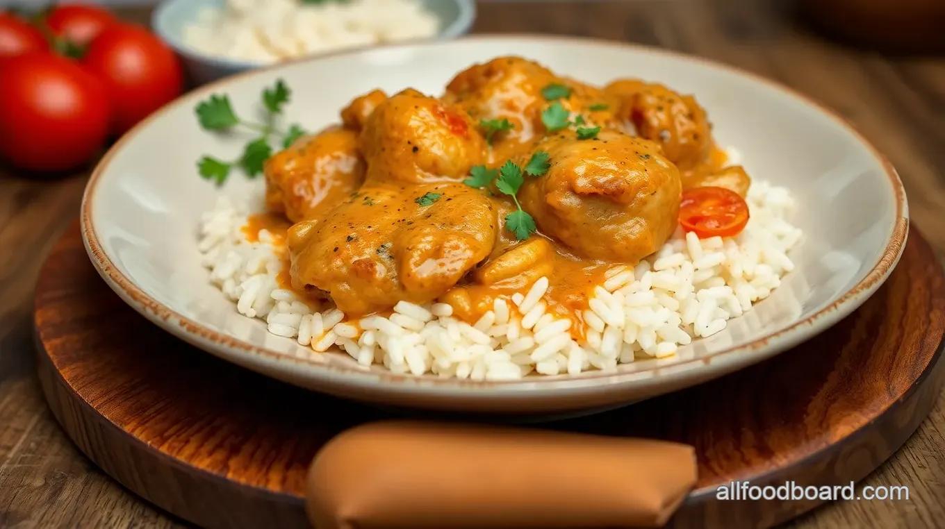 Smothered Chicken and Rice Delight