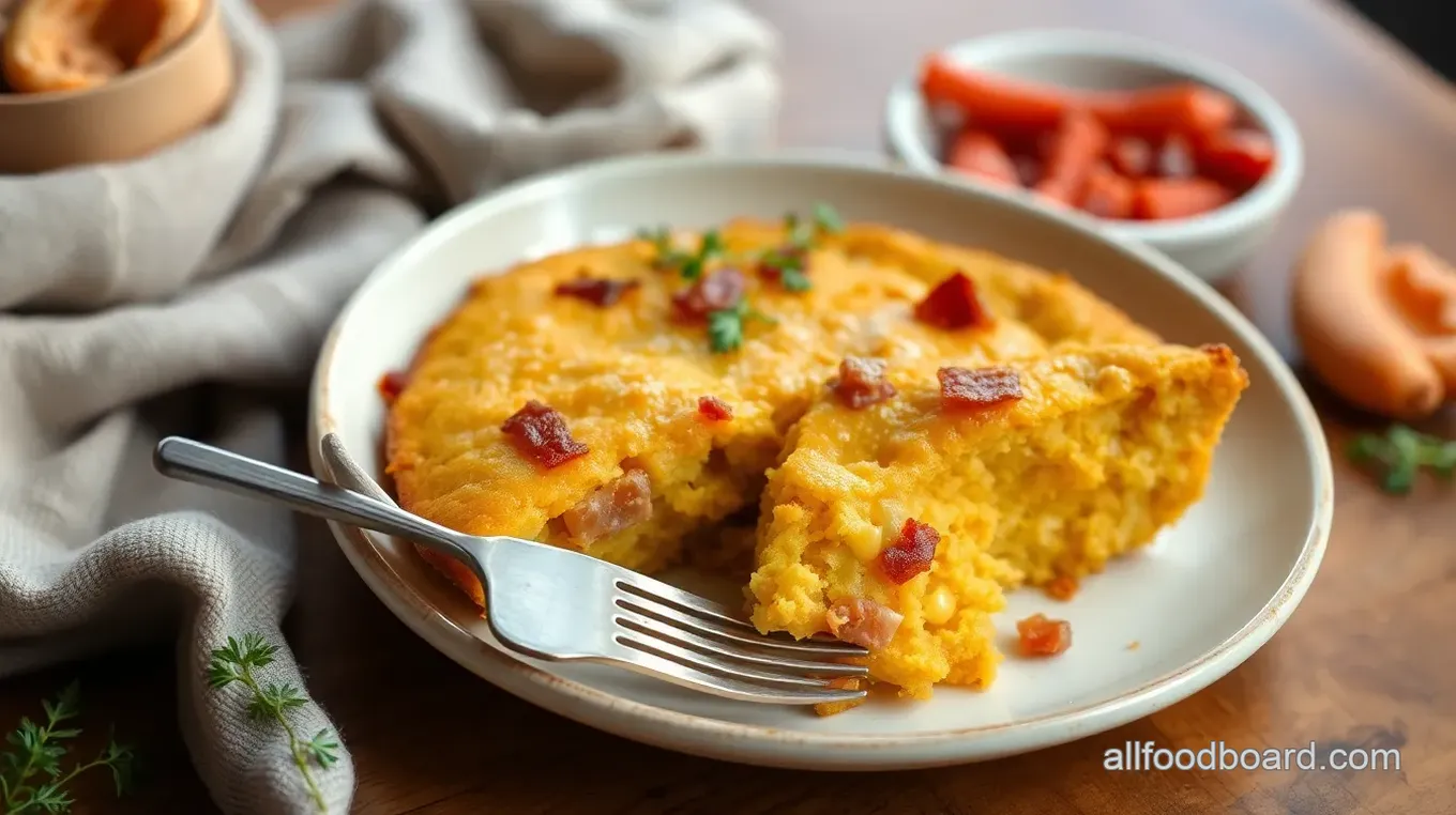 Spicy Cheesy Turkey Bacon Cornbread