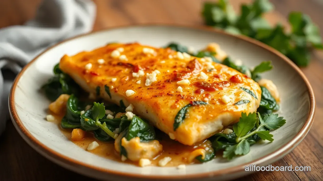 Stuffed Chicken with Red Peppers & Spinach